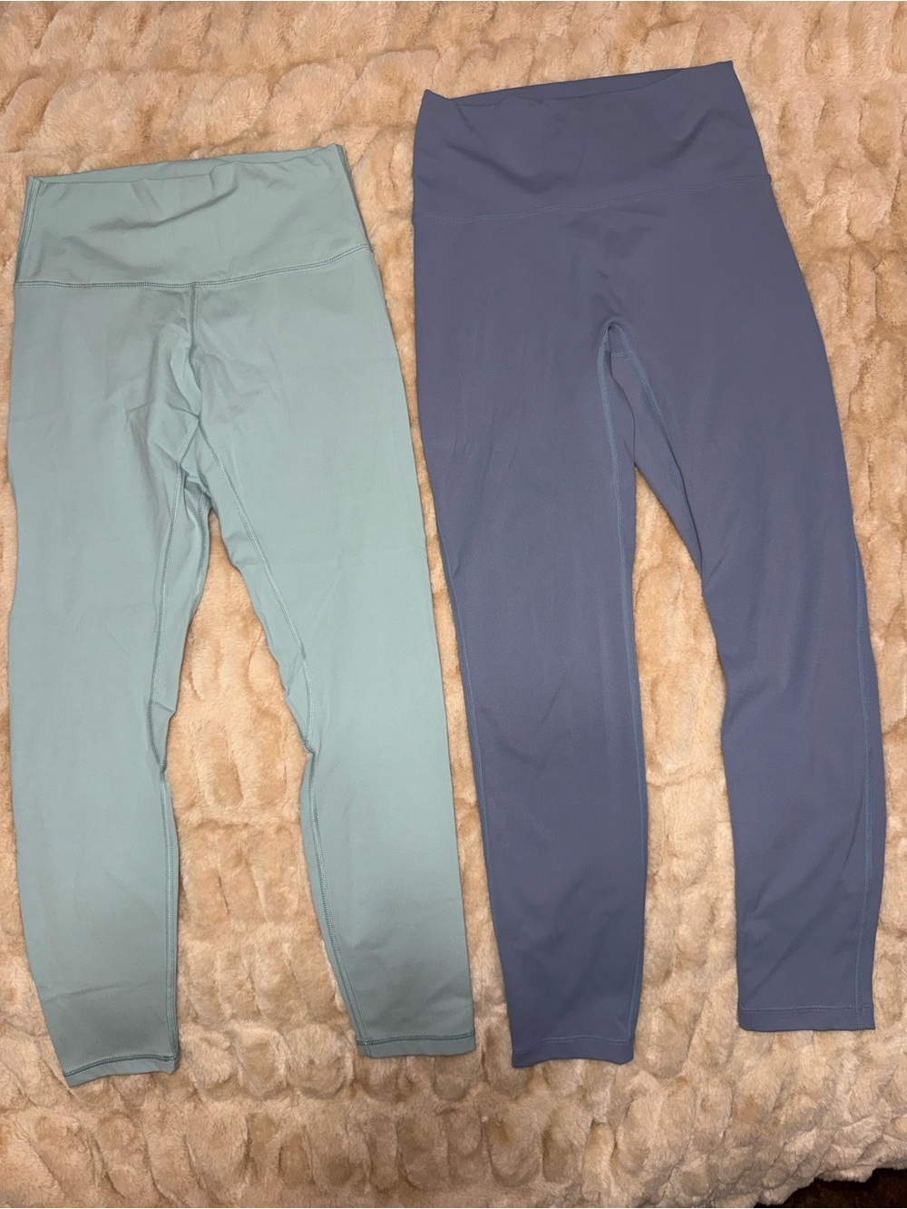 Savvi High-Waist Active Leggings - Mint and Slate